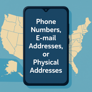 Buy Phone Numbers, E-mail Addresses, or Physical Addresses